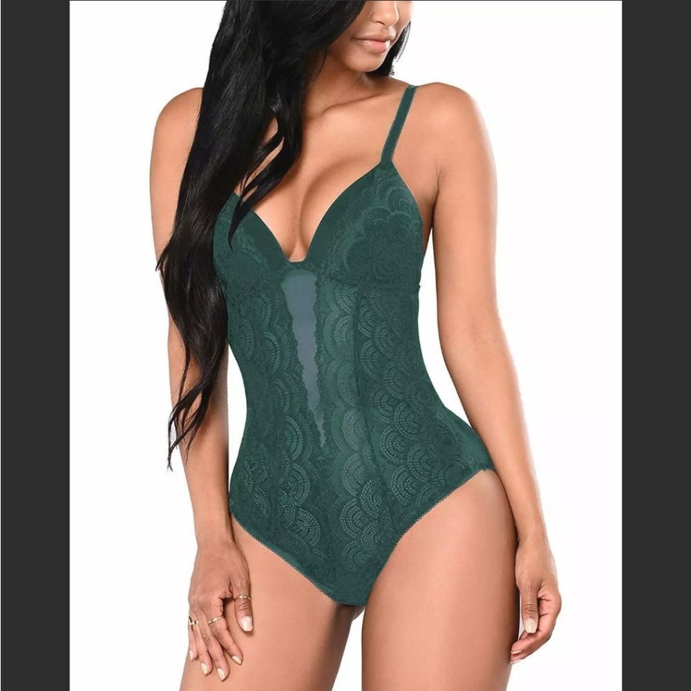 Women One Piece Sexy Lingerie Lace Bodysuit Babydoll Teddy Sleepwear Negligee